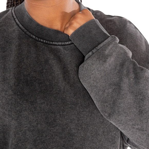 Gameday Couture Black Baltimore Ravens Vintage Wash Oversized Crewneck Pullover - Picture 5 of 9